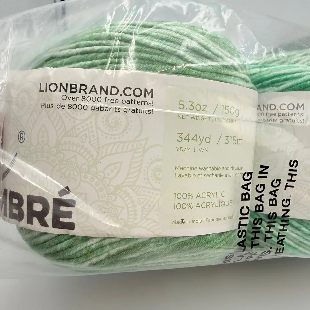 Lion Brand Mandala Ombre Yarn Balance 201AM 3 Pack 100% Acrylic Medium 4 1032yd - Picture 2 of 2